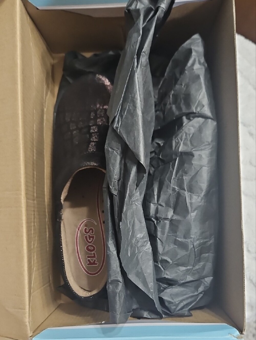 Klogs Womens Slip-On Work Clog in Shimmery Brown Croc - Picture 4 of 4
